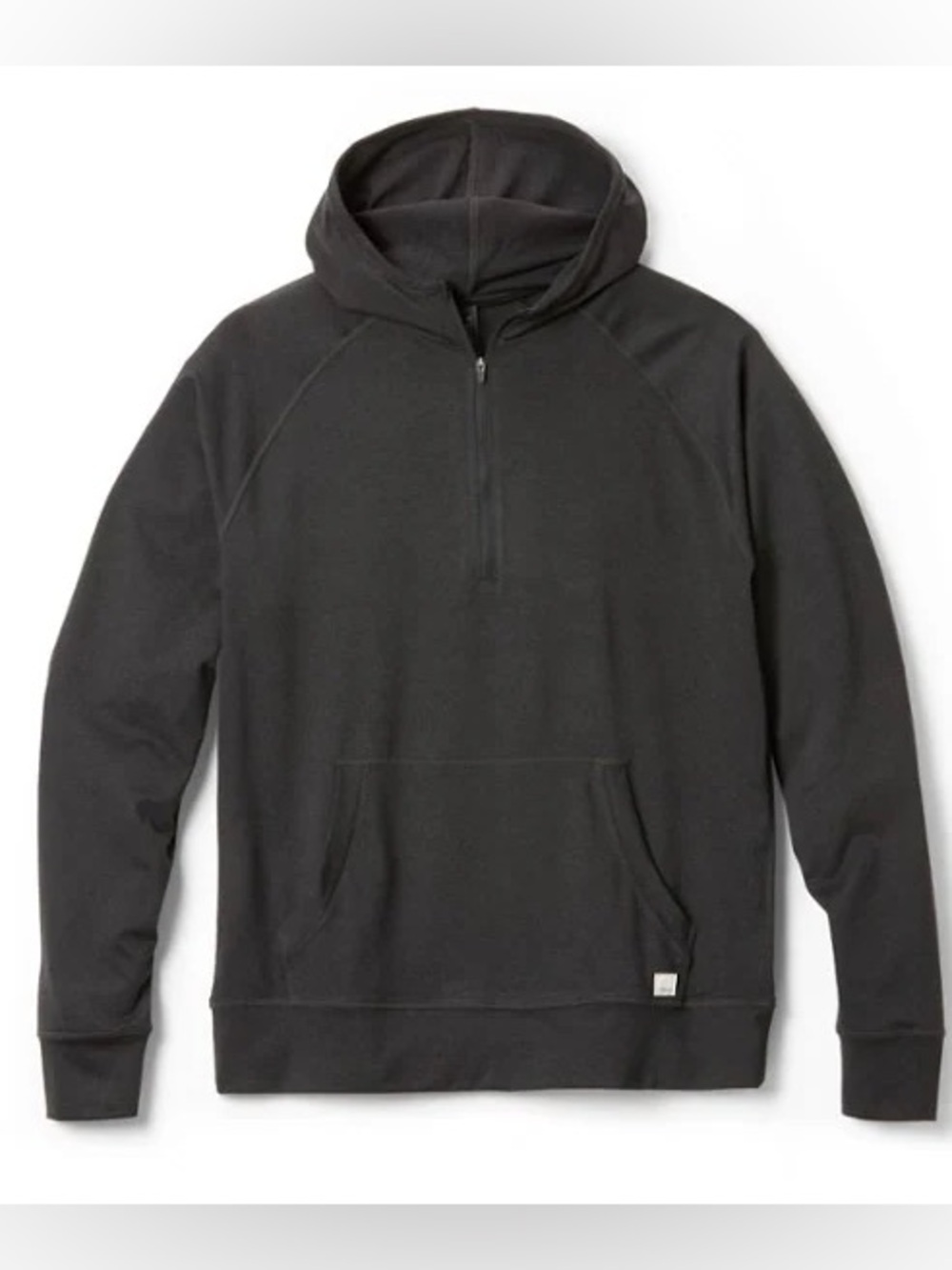 VUORI PONTO PERFORMANCE 3/4 ZIP HOODIE IN CHARCOAL GREY